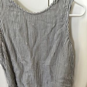 Blue and White Striped Tank